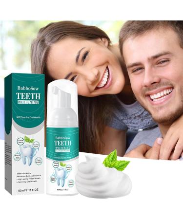 White Teeth Mousse - Intensive Stain Removal Tooth Mousse | 60ml Easy-To-Use Foam for Brightening Teeth & Fighting Stains - Buy Online on GoSupps.com