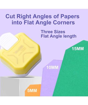 Zettokete Flat Angle Corner Punch 3 in 1 Corner Cutter Corner Rounder 5mm+10mm+15mm Cutting Length Craft Punch Paper Punch for Crafting Scrapbooking Supplies Gift Card Photo DIY Office & Home(Yellow) - Buy Online on GoSupps.com