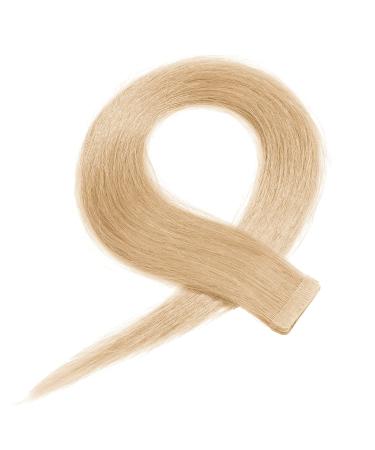 Buy Tape In Extensions 40 cm Virgin Human Hair - Set of 10 Platinum Blonde #60 | Premium Quality International Shipping - Buy Online on GoSupps.com