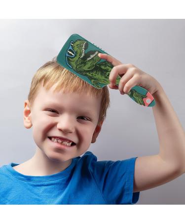 Dinosaur Hair Brush - Detangler for Kids & Adults - Multicolor-7 | Perfect Christmas Gift - Buy Online on GoSupps.com