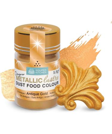 Squires Kitchen Metallic Lustre Dust Antique Gold 5g | Edible Gold Dust for Cake Decorating | Shop Now - Buy Online on GoSupps.com