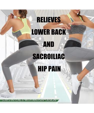 Sacroiliac SI Hip Belt for Women Men - Lower Back and Hip Pain Relief Brace - Adjustable Pelvic Support for Sciatica and Lumbar Pain - Regular Size (30-45 Hip Size) - Buy Online on GoSupps.com