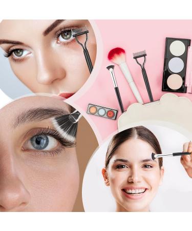 4PCS Mascara Fan Brush Set - Multifunctional Clump Eyelash Comb & Separator for Perfect Lashes | Scalloped Folding Lash Wand Tool for Upper & Lower Lashes - Buy Online on GoSupps.com