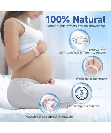 LYJEE Motion Sickness Bands for Kids & Adults Effective Nausea Relief for Pregnant Women & Seasickness Essential Pink & Black Wristbands for Cruise Travel - Buy Online on GoSupps.com