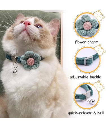 Ruzister 3-Pack Adjustable Cat Neck Bands with Flowers & Bells - Cute Floral Collars for Boys & Girls Perfect Accessories for Your Feline  - Buy Online on GoSupps.com