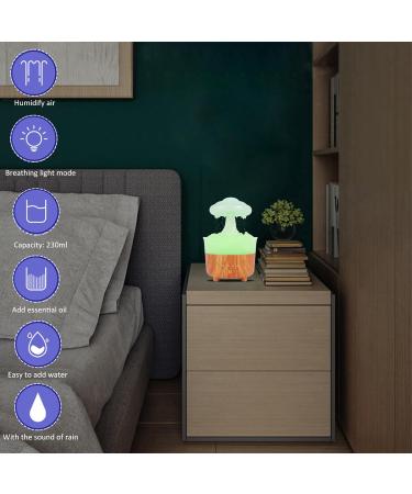 Rain Cloud Humidifier Water Drip 2 in 1 Rain Cloud Diffuser 7 Colors Rain Drop Humidifier Mushroom Aromatherapy Essential Oil Diffuser with Remote Control for Bedroom and Desk - Buy Online on GoSupps.com