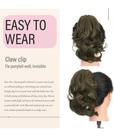 Dcbaboo Short Ponytail Extension Curly 12inch Claw Clip in Ponytail Hair Extensions Long Wavy Synthetic Pony tails Natural Wave One Piece Hairpiece Fake Ponytail for Women Ash Blonde 12 inch 110g Ash Blonde - Buy Online on GoSupps.com