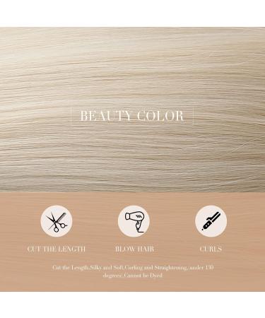 HAIRCUBE Ombre Shoulder Length Straight Bob Wig - Off-White Natural Middle Part Cosplay Wig (12inch) - Buy Online on GoSupps.com