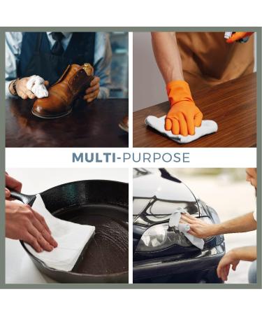 VALENGO 100% Cotton Lint Free Cleaning Rags - Soft Tshirt Cloth for Cast Iron, Wood Staining, and Shoe Polish - 17x17 Inch (7 Pack) - Buy Online on GoSupps.com