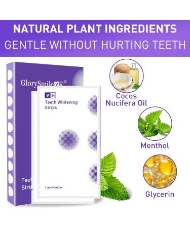 Purple Teeth Whitening Strips - V34 Color Correcting Sensitive Teeth Friendly 28 Strips for Men & Women - No Residue Whitening Kit for International Shipping - Buy Online on GoSupps.com