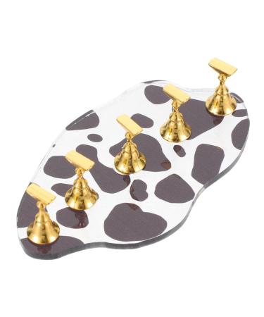 SOESFOUFU Fake Nail Stand 2 Sets Palette nail holder for press on nails bracket false nails supplies base artificial nails display holder nail display stand the cow manicure nail