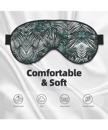 SSIMOO Transparent Palm Leaf Eye Mask | Breathable Soft Sleep Eye Patch for Women | Perfect Travel Accessory for Relaxation - Black - Buy Online on GoSupps.com