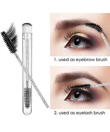 Disposable Mascara Brushes Tubes Set - 20 Pieces Empty Tubes with Eyelash Brushes for Extension - Diamond Black - Buy Online on GoSupps.com