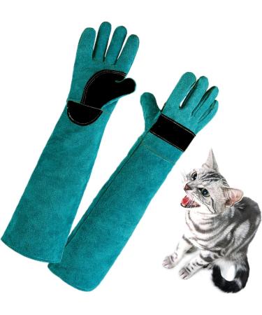 Animal Handling Gloves - Anti Bite Safety Gloves Pet Scratch Protection Gloves | Comfortable Pet Gloves Scratch and Bite Protection Gloves for Hawks Snakes and Other Re 60 Cm-green - Buy Online on GoSupps.com