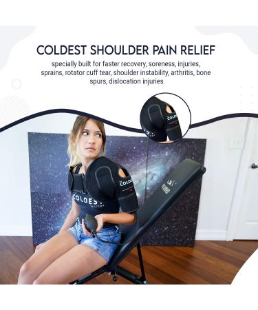 Shoulder Ice Pack with Air Compression - Hot/Cold Reusable Brace Wrap for Tendinitis, Strains, and Post-Surgery Recovery - Buy Online on GoSupps.com