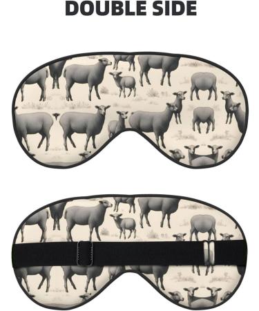 Buy SSIMOO Cute Sheep Lamb Print Eye Mask - Ultra-Soft Light-Blocking for Restful Sleep | International Shipping - Buy Online on GoSupps.com