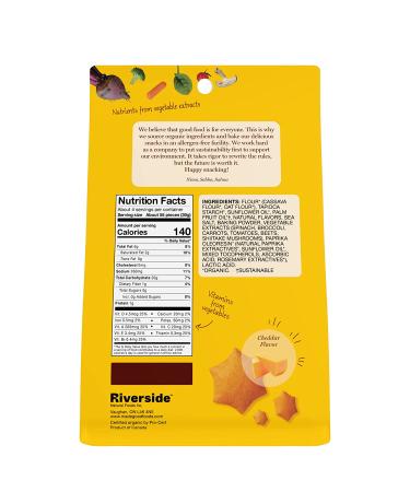 Made Good Cheddar Star Puffed Crackers | Gluten Free & USDA Organic | 6 Bags (4.26 oz Each) | Contains One Full Serving of Vegetables | Nut & Allergen Free Snacks - Buy Online on GoSupps.com