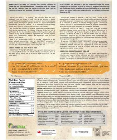 Iron Vegan Athlete's Gainer Chocolate 10 lbs - Plant Based Protein Supplement - Buy Online on GoSupps.com