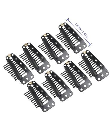 Tinksky 10-Teeth Snap-Comb Wig Clips (Black) - Pack of 20 | Hair Extension Accessories - Buy Online on GoSupps.com