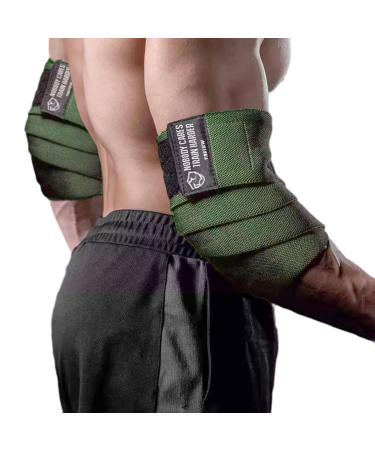 TAVIEW Ellenbogen bandages for weightlifting 119.4 cm elastic elastic elbow bandage & compression powerlifting fitness cross-training & gym workout-elbow straps for weightlifting 120cm elbow wraps (green)