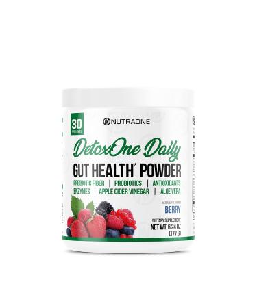 DetoxOne Daily Gut Health Powder for Weight Loss | Daily Detox Cleanse Supports Normal/Health Digestive Function*| Promotes Detoxification* Boost Energy & Improves Nutrient Absorption*
