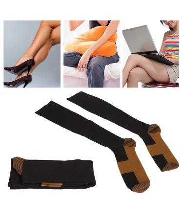 Compression Socks with Copper Fiber Stress Relief & Improved Blood Circulation | Ankle Support Socks for Diabetics & Nurses (S/M) - Buy Online on GoSupps.com