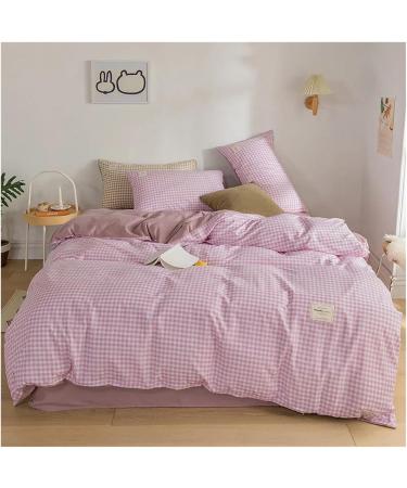 Plaid Bedding Set Green Double Sheet Duvet Cover Pillowcase Queen Size Sheet Soft (9 4pcs 180x220cm) - Buy Online on GoSupps.com