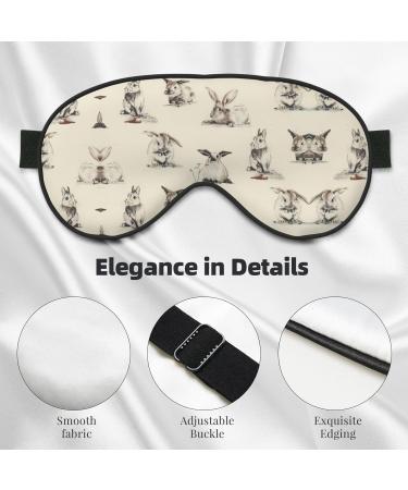 Rabbit Background Eye Mask - Soft Elastic & Adjustable | Comfortable Sleep Mask for Men & Women - Shop Internationally - Buy Online on GoSupps.com
