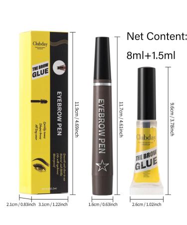  Obesntln Eyebrow pencil eyebrow pencils for women waterproof liquid eyebrow pen liquid eyebrow makeup pen 4-pronged fork with natural eyebrow gel. - Buy Online on GoSupps.com