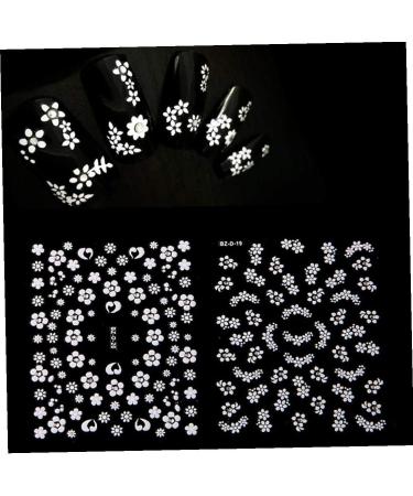 30piece Diy Nail Sticker Applique Adhesive Flower Rattan Nail Decoration Transfers Stickers Nail Art Decals White Nail Transfers Appliques Fingernail Stickers - Buy Online on GoSupps.com