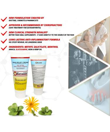 Revalife Glucosamine Cream - Fast Relief for Arthritis, Joint Pain, Inflammation, Osteoarthritis, Cramps, Muscle Ache, Back & Knee Pain | 4 Oz - Buy Online on GoSupps.com