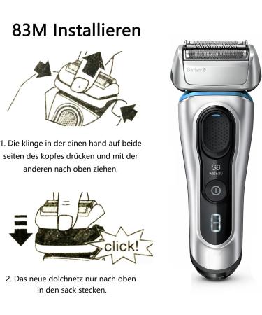 Replacement Shear for Braun Electric Shaver S8 | Compatible Series 8 Head Accessories - 8467S 8370CC 83M - Buy Online on GoSupps.com