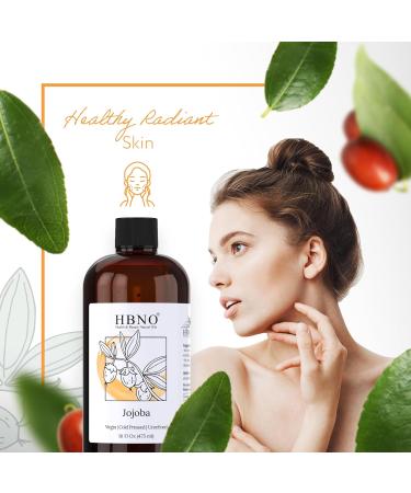 HBNO Jojoba Oil - 16 oz (475ml) Value Size - Ideal for Shampoos Conditioners Massage Blends Face wash Lotions and Skin Care Products. Jojoba 16 Fl Oz (Pack of 1) - Buy Online on GoSupps.com