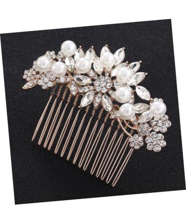 FRCOLOR Rhinestone Barrettes Pearl Hair Comb Rhinestone Hair Clip Bridal Headpiece Hair Accessories Rhinestone Headpiece Vintage Hair Comb Pearl Hair Pin Pearl Comb Props Wedding Bride - Buy Online on GoSupps.com