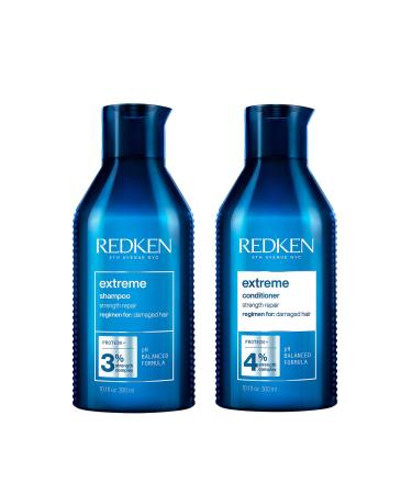 Redken Extreme Shampoo | Shampoo for Damaged Hair | Hair Strengthen & Repair Damaged Hair | Infused With Proteins Shampoo & Conditioner, 10.1 Fl Oz
