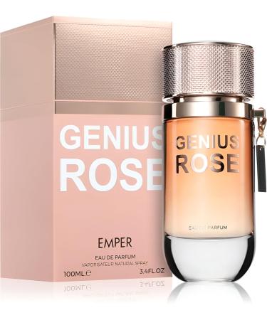 Genius Rose Perfume Pour Femme by Emper - Eau de Parfum for Women 3.4 Fl Oz / 100ml - Floral Fragrance with Rose Peach Blossom and Woody Notes. - Buy Online on GoSupps.com