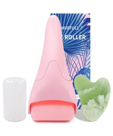 huefull Ice Roller for Face with 2 Rollers and Gua Sha Facial Tools  Face Roller for Reducing Puffiness  Redness & Migraine Relief