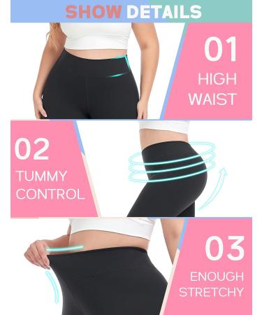 COOTRY Plus Size Fleece Lined Leggings for Women - Thermal Underwear Base Layer Yoga Pants 2X Black - Buy Online on GoSupps.com