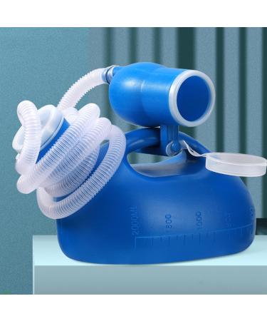 bephible Men Urinal Large Capacity Urinal Bottle Portable 2000ml Measure Urine Long Tube for Bathroom Outdoor White - Buy Online on GoSupps.com