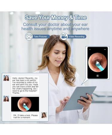 Ear Wax Removal Ear Cleaner with 1080P HD Camera with 6 LED Lights/IP67 Waterproof Lens/8 Traditional Tools Ear Wax Removal Kit Rechargeable Ear Cleaning kit for iOS Android Tablet (Black01) - Buy Online on GoSupps.com