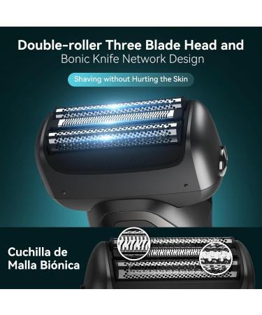 Buy Kensen Men's Double Speed Foil Electric Razor - Wet/Dry IPX6 Waterproof Shaver with Pop-up Trimmer Cordless & Rechargeable - Best Electric Razor for Men - Buy Online on GoSupps.com