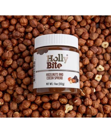 HollyBite Hazelnut Cocoa Spread | Vegan No Sugar Keto-Friendly | Gluten-Free High Protein High Fiber | 11oz | Healthy Ingredients | Made in USA - Buy Online on GoSupps.com