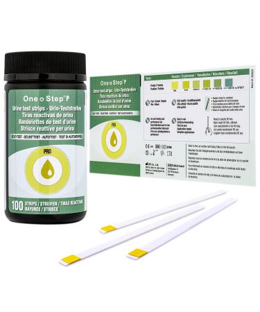 100 x one+step urine test for protein with reference color card i urine test strip to detect protein in urine i health test for diabetes and kidney damage i detection of a proteinuria