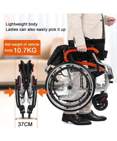Wheelchair for Outdoor Foldable Portable Self-propelled Wheelchair Aluminum Manual Wheelchair Standard Folding Wheelchair for Adults Wheel Chair - Buy Online on GoSupps.com