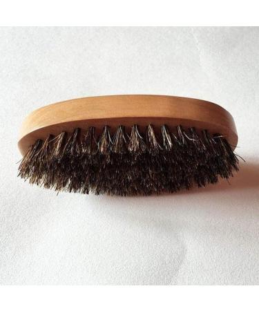 Bestomz Beard Brush - Round Wooden Handle with Soft Horse Hair Bristles - Buy Online on GoSupps.com