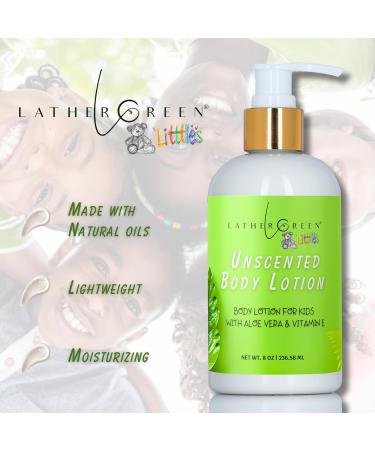 Lather Green Kids Body Lotion Plant Based Gentle Moisturizer with Shea Butter Safe for Sensitive Skin Unscented 3 Pack (8 oz Each) - Buy Online on GoSupps.com