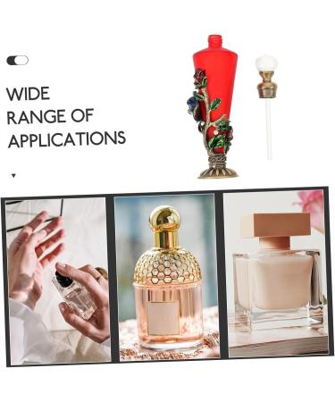 Healeved Retro Painted Perfume Bottle Empty Atomizer Bottle Refillable Perfume Atomizer Vintage Perfume Oil Dropper Bottle Perfume Mist Sprayer Middle Eastern Bottle Red Glass Zinc Alloy 14.00X4.00X4.00CM Red - Buy Online on GoSupps.com