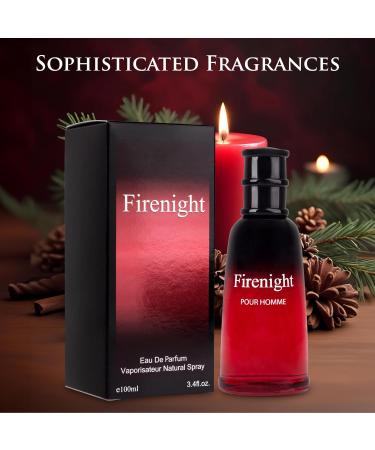 Firenight for Men Eau De Parfum 3.4 fl Oz- Top notes of Nutmeg Flower Lavender Cedar Chamomile Mandarin Orange Hawthorn Bergamot & Lemon - Citrus Cologne for Day & Night Use Elegant 100ml Bottle - Buy Online on GoSupps.com