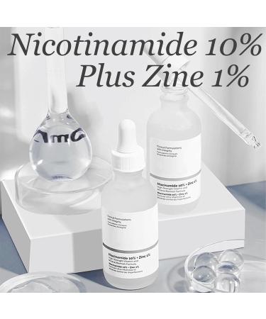 (2PCS)10% Niacinamide + 1% Zinc Serum For Face Moisturiser Minimise Pores Anti Aging & Wrinkle Face Serum Brightening & Glow Skin Dark Spot Remove & Even Skin Tone For Women 30ML * 2 - Buy Online on GoSupps.com