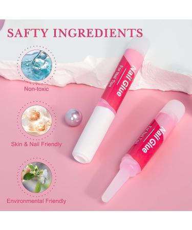 Krofaue 14PCS Nail Glue for Press On Nails - Long-Lasting, Super Strong Acrylic and Gel Glue for Salon-Quality Nails at Home - 0.07oz/2ml per Piece - Buy Online on GoSupps.com
